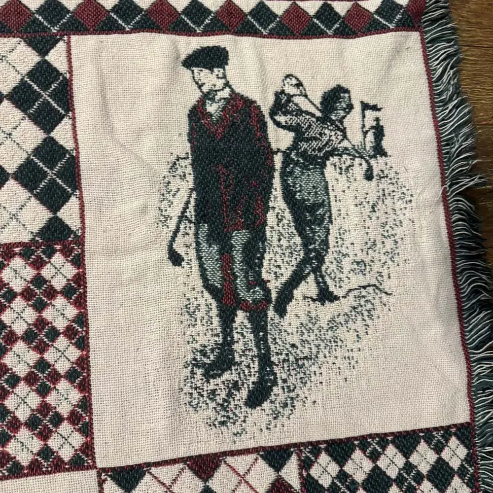 Tapestry Golf Throw Blanket 48”x 68” Wall Hanging